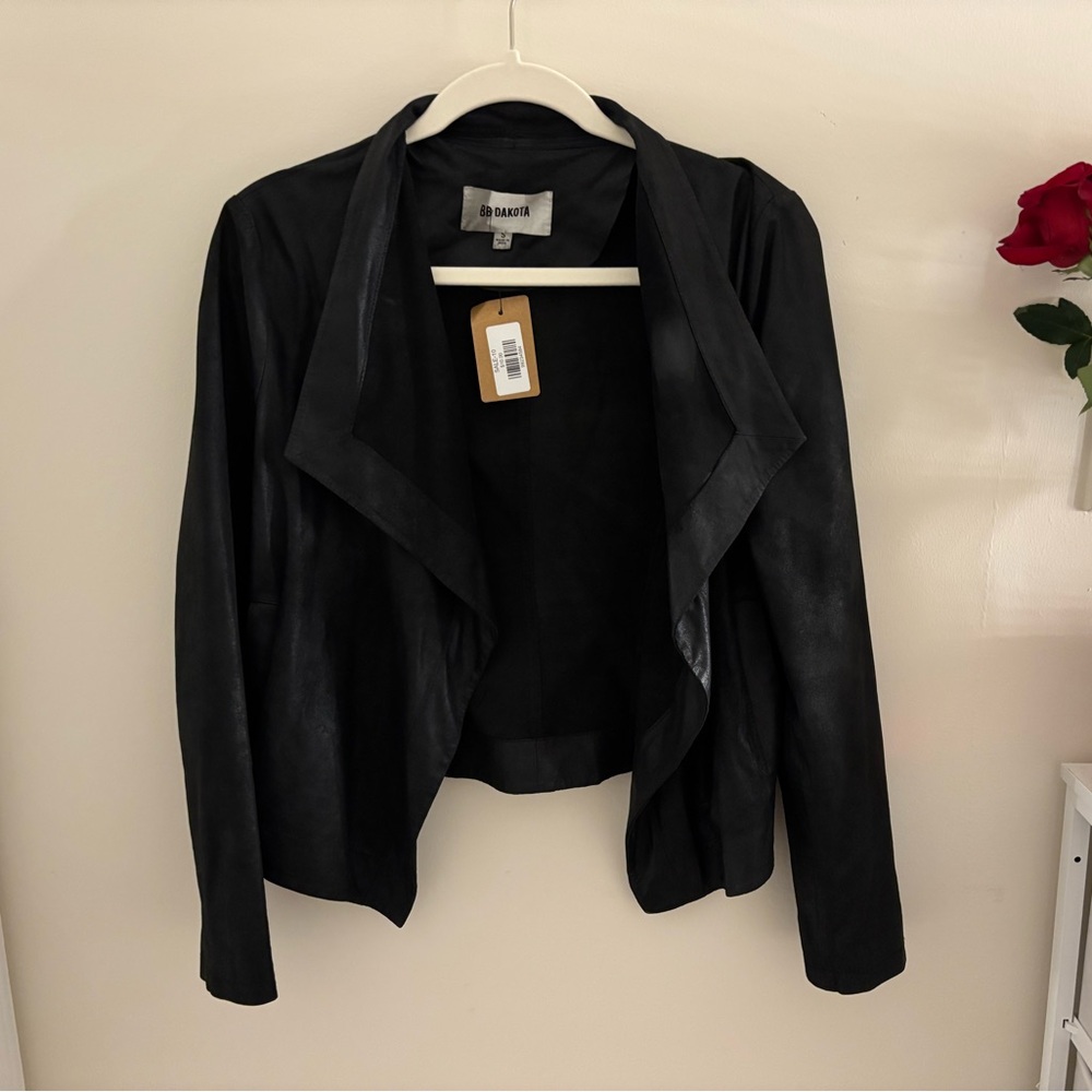 black soft leather jacket